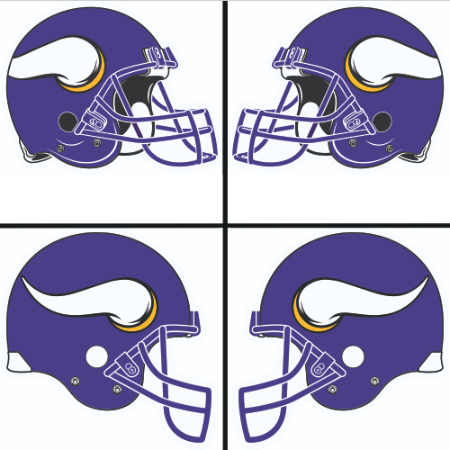 Minnesota Vikings Helmet Logo iron on paper